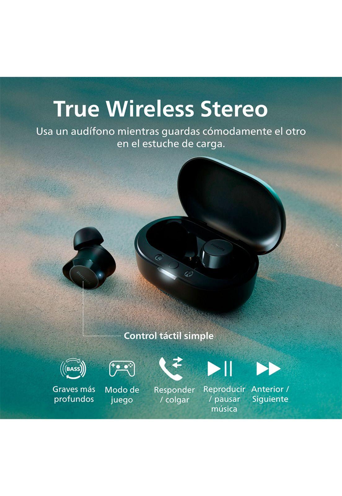 Audífonos Bluetooth Philips TAT1209 TWS Negro-4