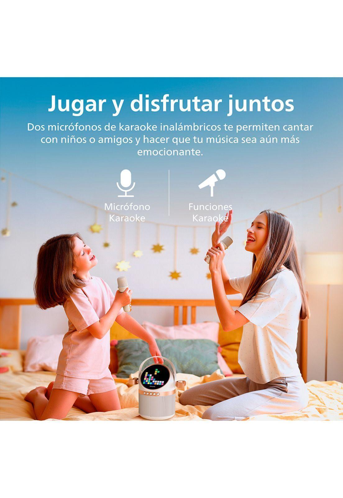 Parlante Karaoke Bluetooth Philips con Micrófono TAS2509 Blanco-2
