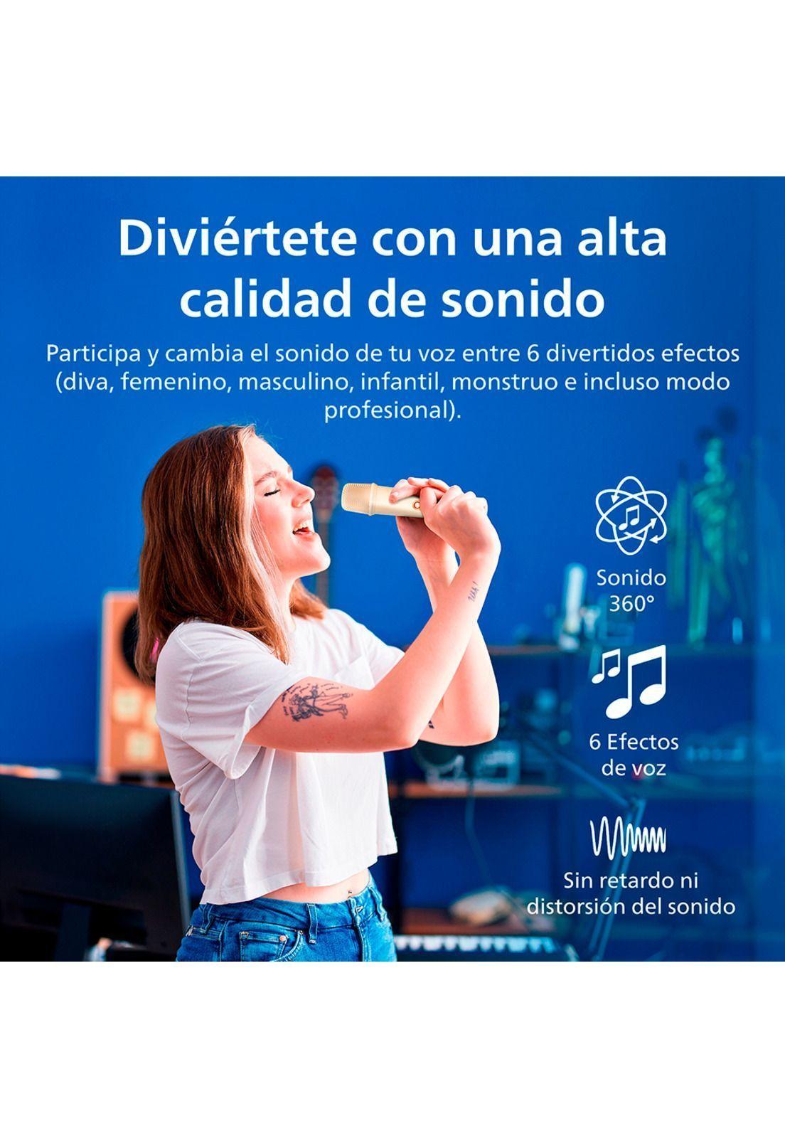 Parlante Karaoke Bluetooth Philips con Micrófono TAS2509 Blanco-3