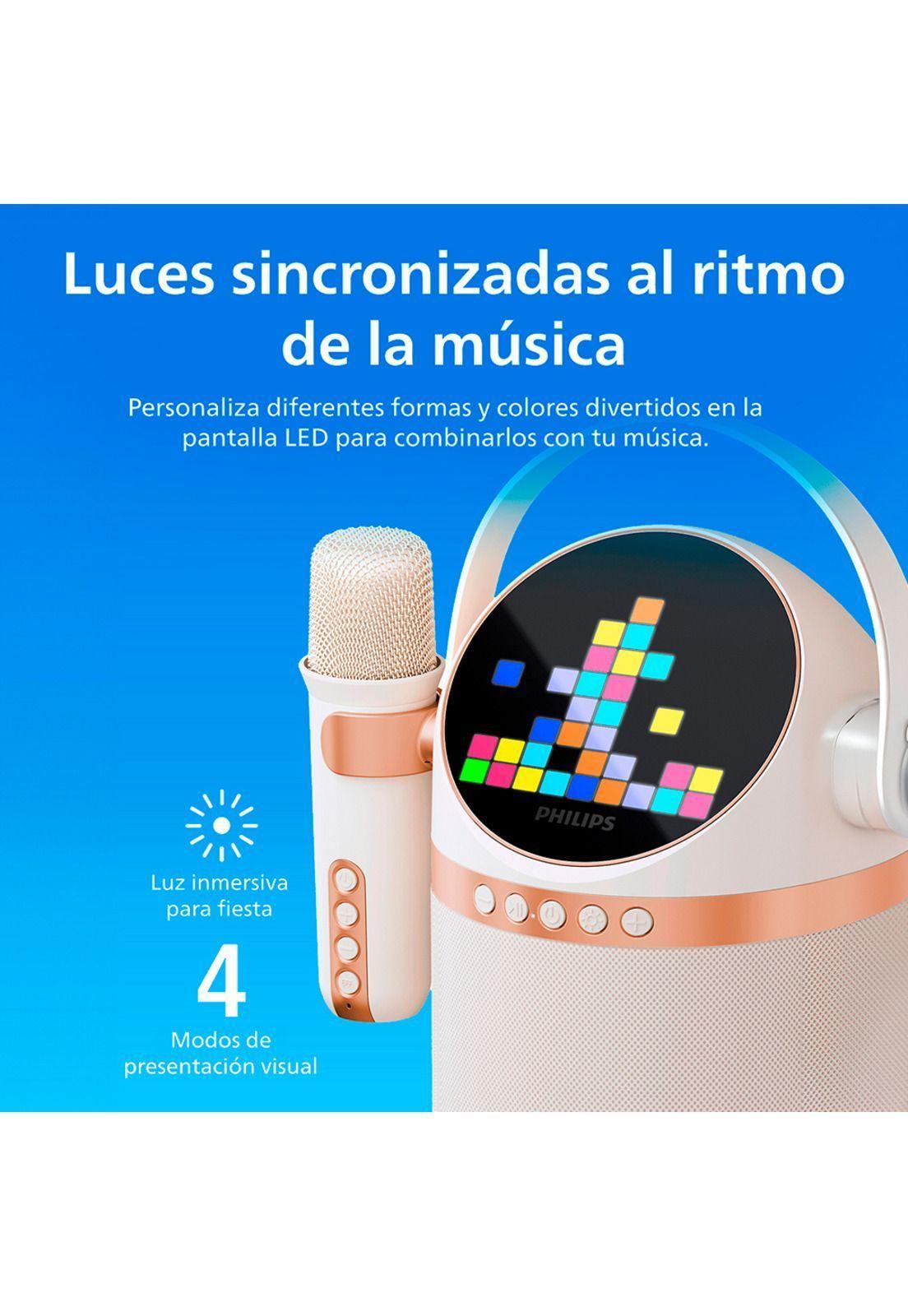 Parlante Karaoke Bluetooth Philips con Micrófono TAS2509 Blanco-4