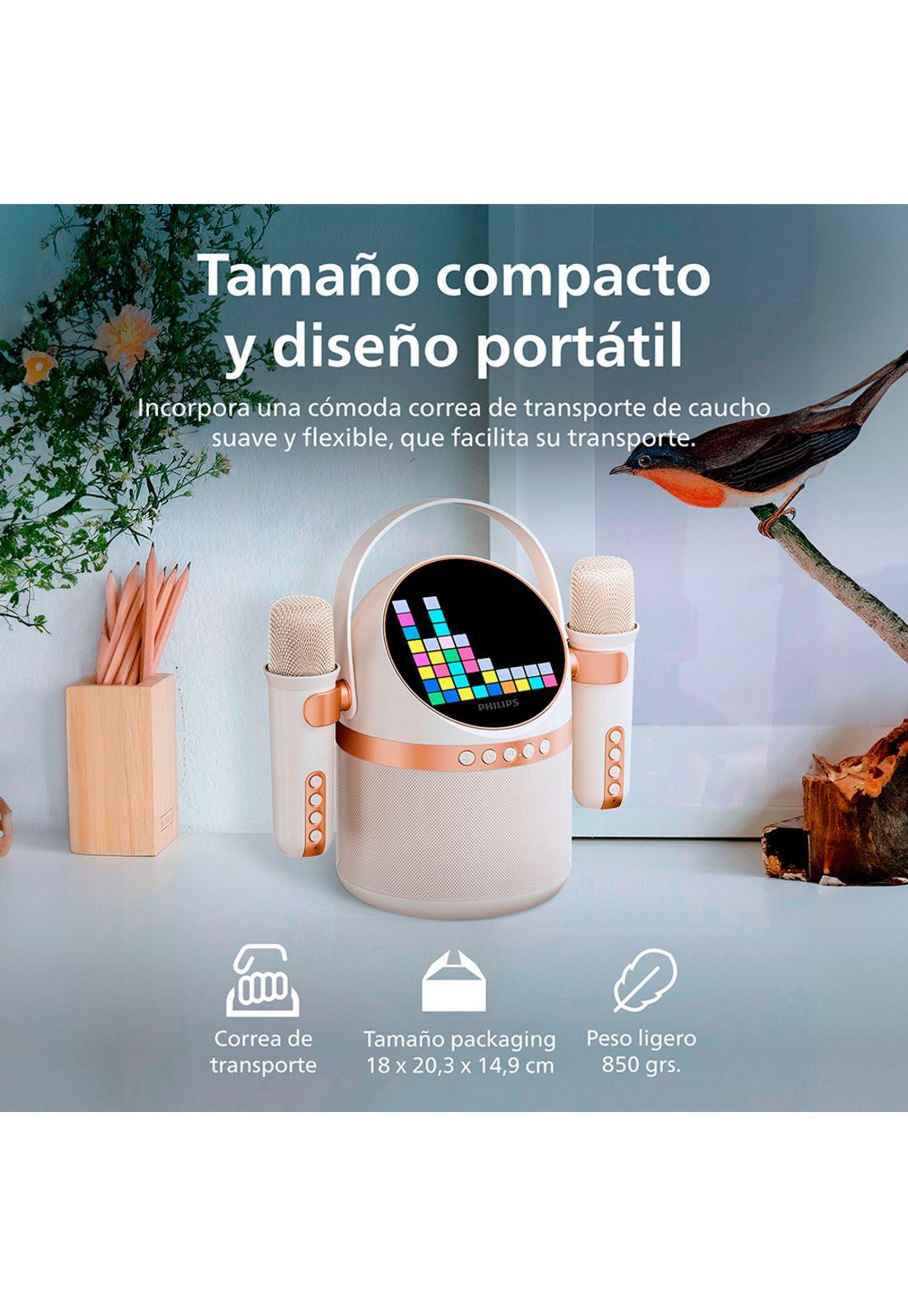 Parlante Karaoke Bluetooth Philips con Micrófono TAS2509 Blanco-6