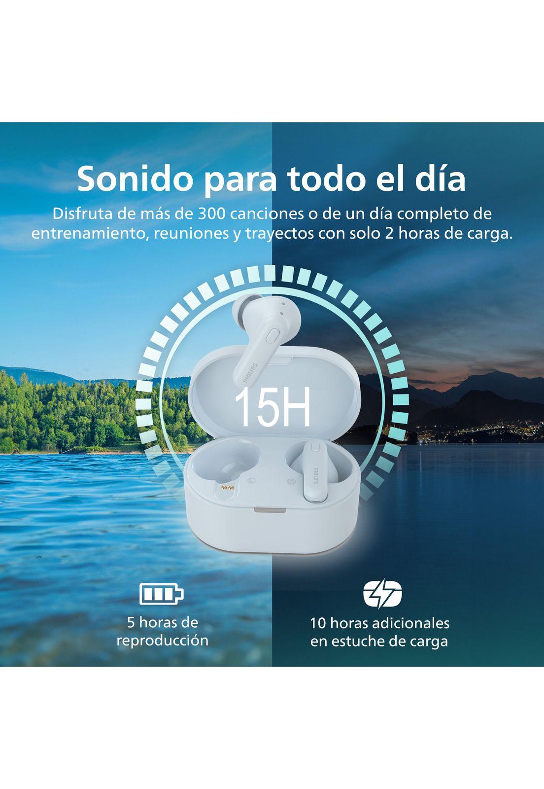 Audífonos Bluetooth Philips TAT1108 TWS Celeste-3