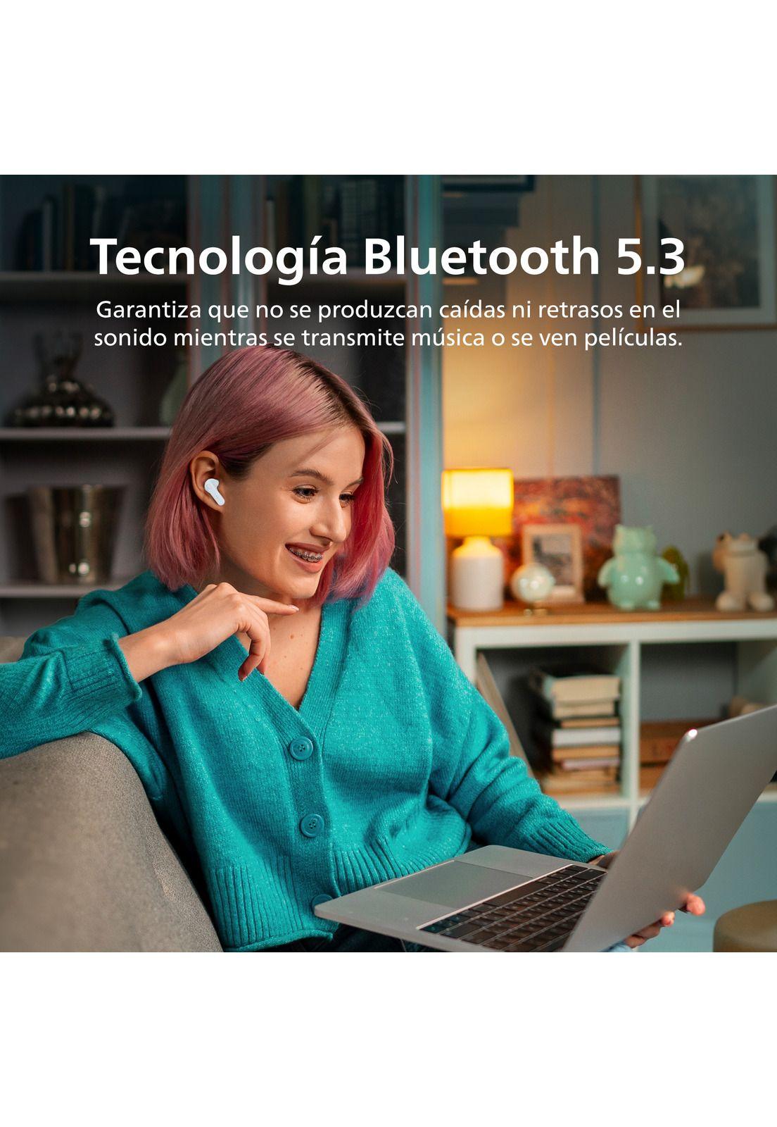Audífonos Bluetooth Philips TAT1108 TWS Celeste-7