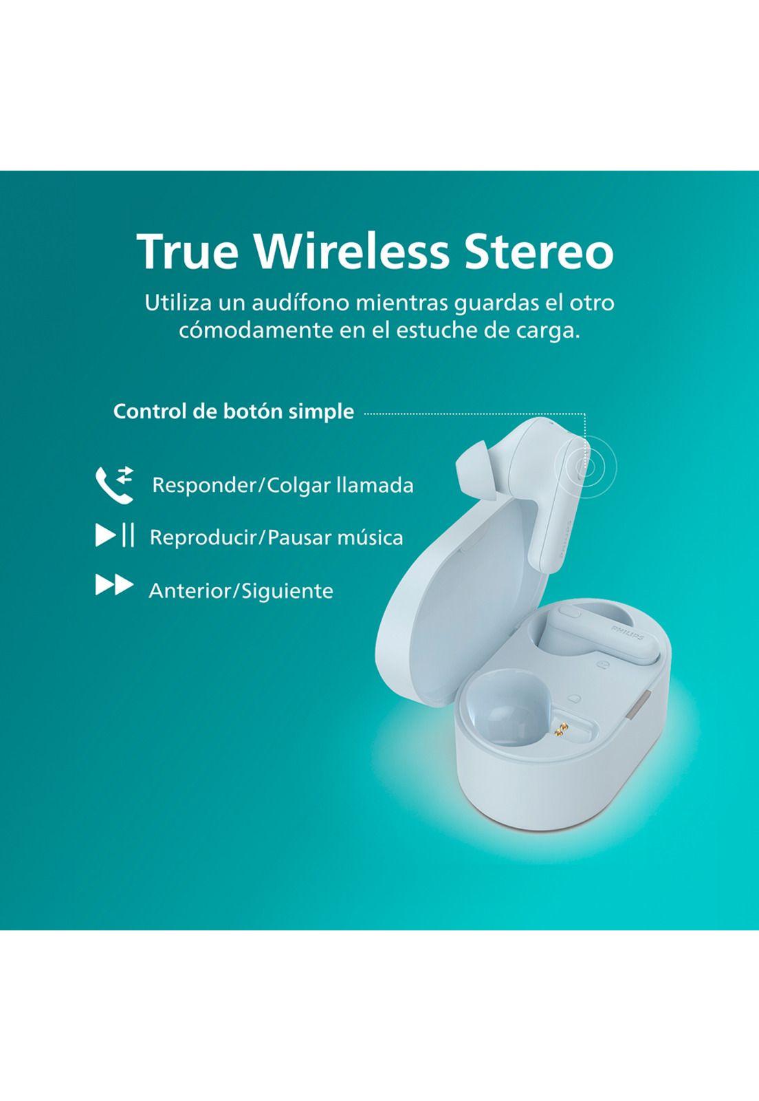 Audífonos Bluetooth Philips TAT1108 TWS Celeste-6