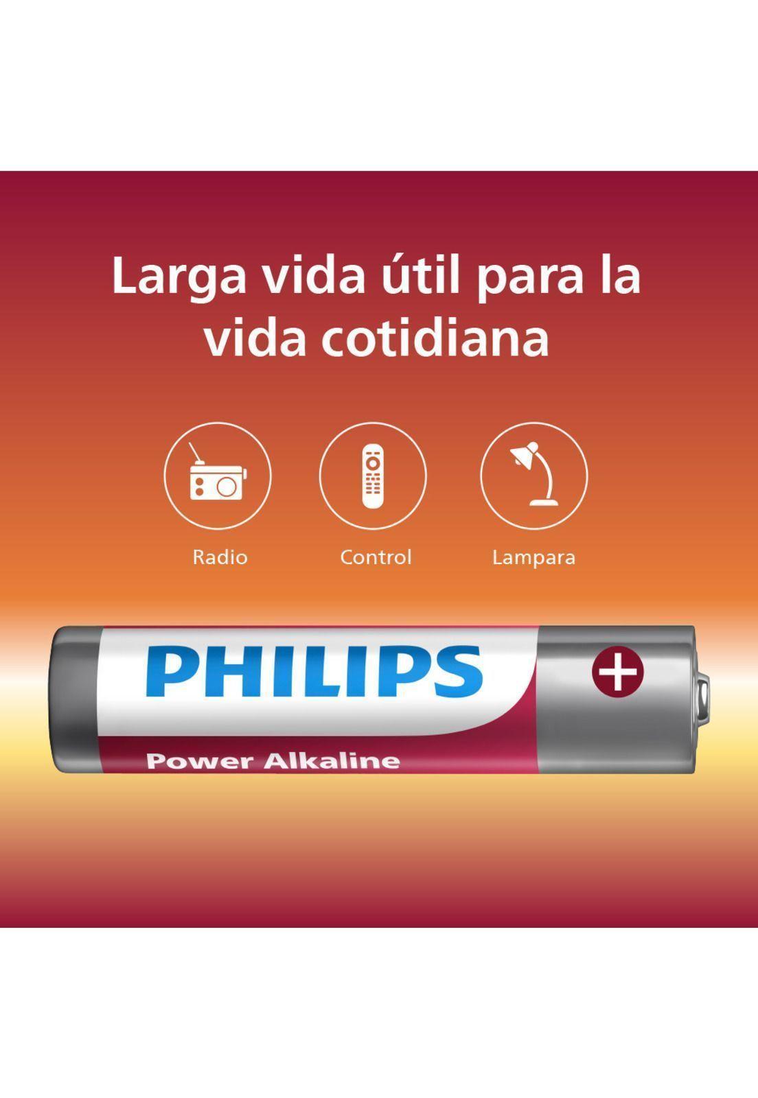 Pila Alcalina AAA x4 Philips-2