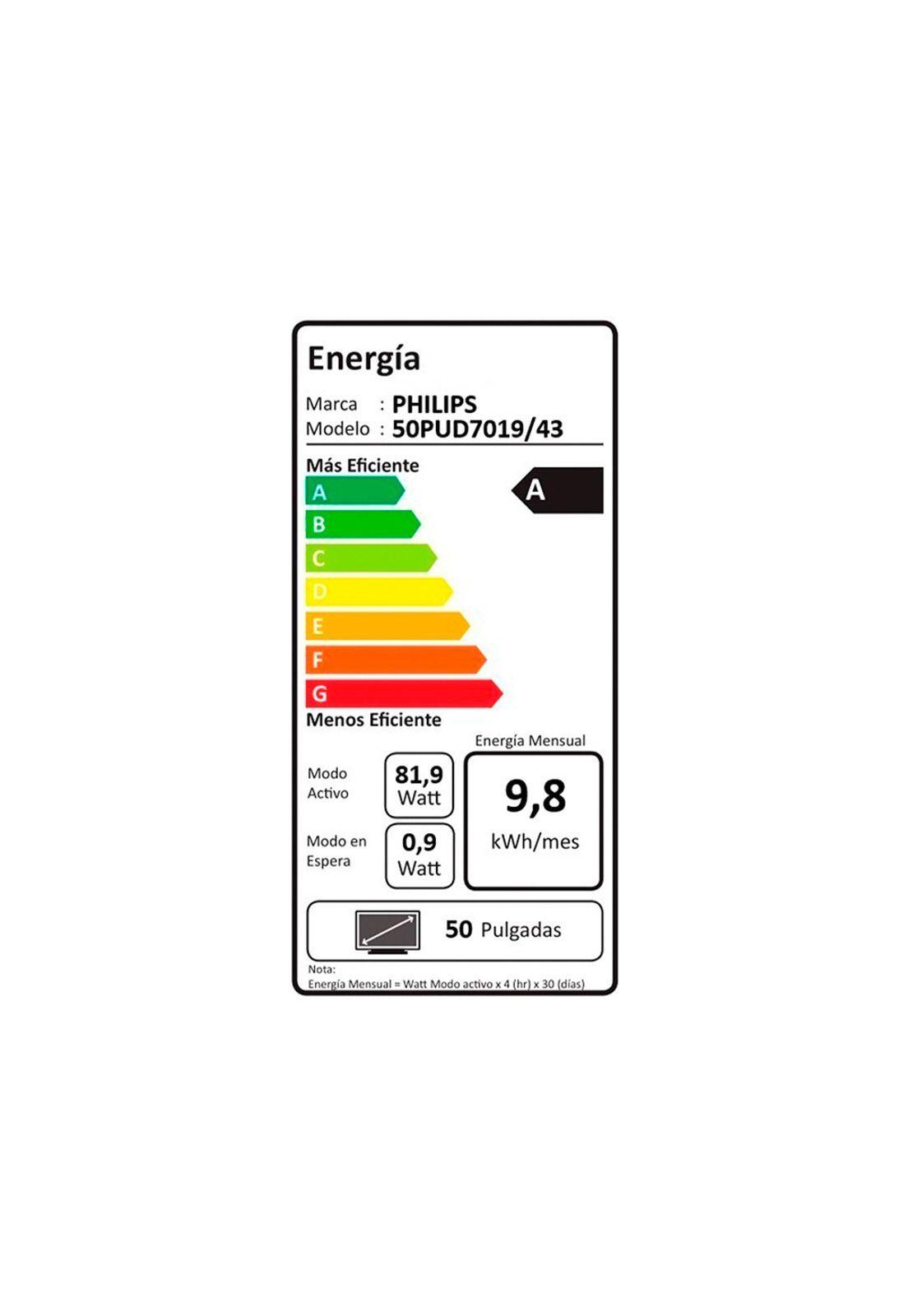 Smart TV 50" Philips Led 4K UHD 50PUD7019-5