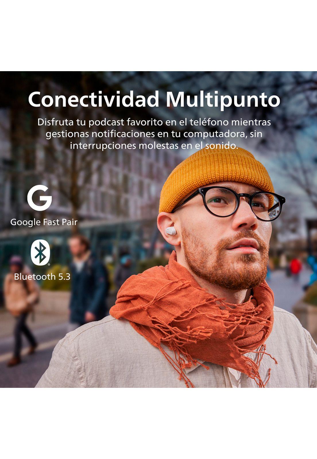 Audífonos Bluetooth Philips Noise Cancelling TAT3508 Negro-8