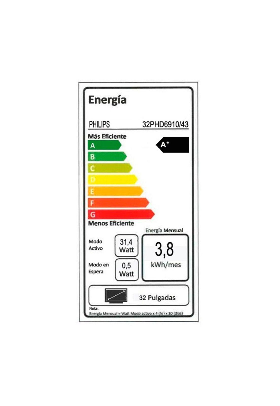 Smart TV 32" Philips Led HD 32PHD6910-6