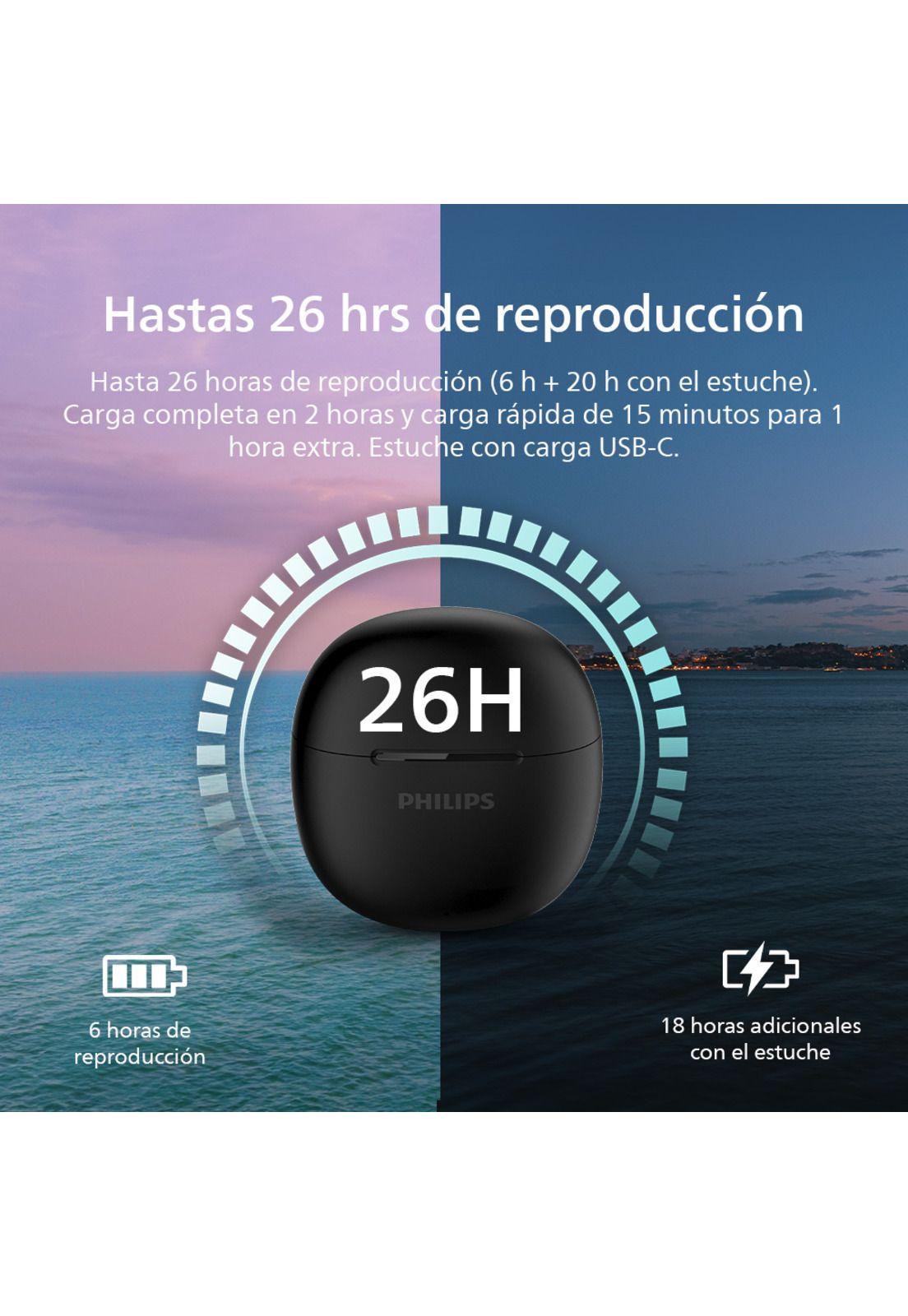 Audifonos Bluetooth Philips TAT1139 TWS Negro-2
