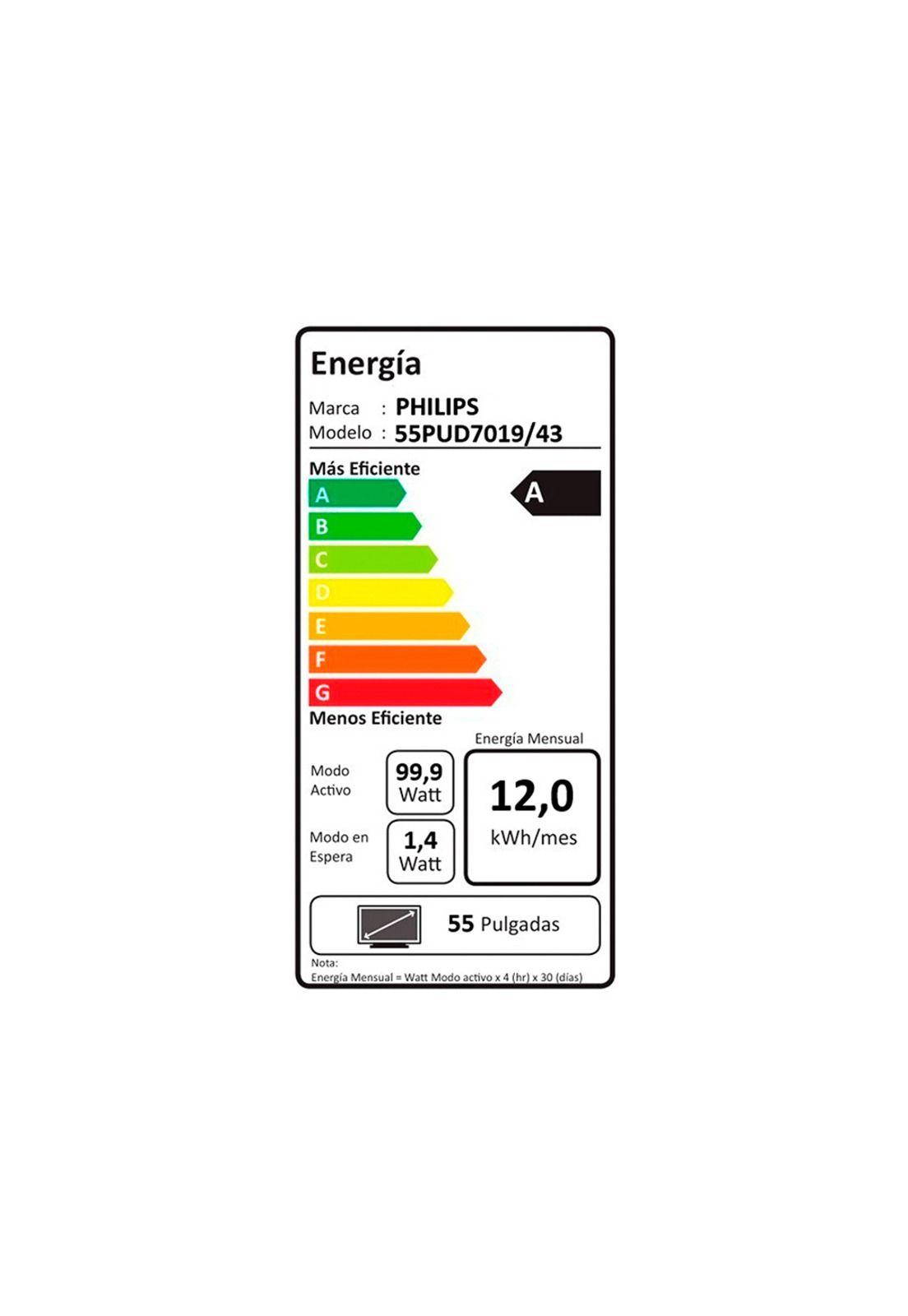 Smart TV 55" Philips Led 4K UHD 55PUD7019-6