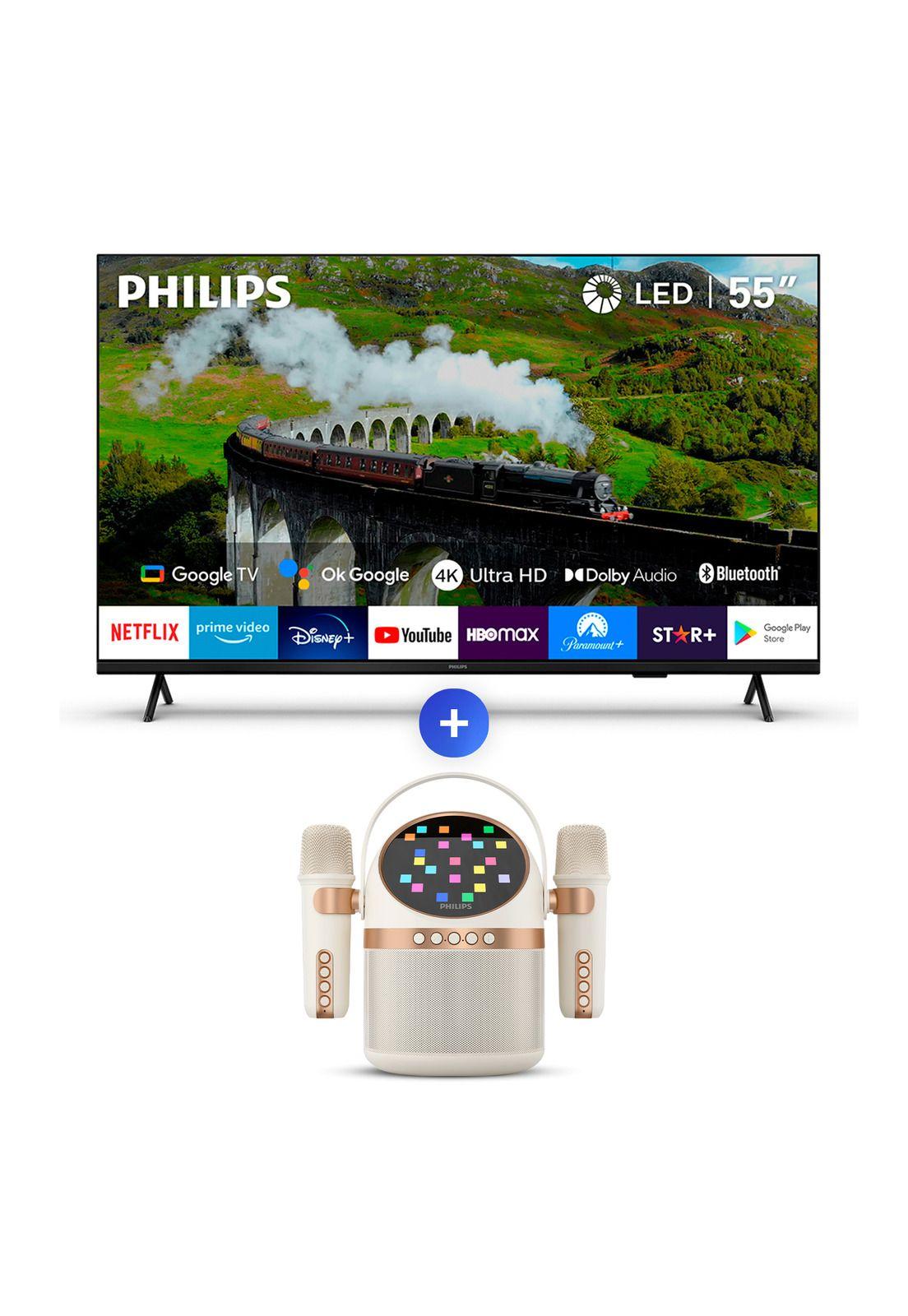 Smart TV Philips 55PUD7408 + Karaoke Speaker TAS2509-0