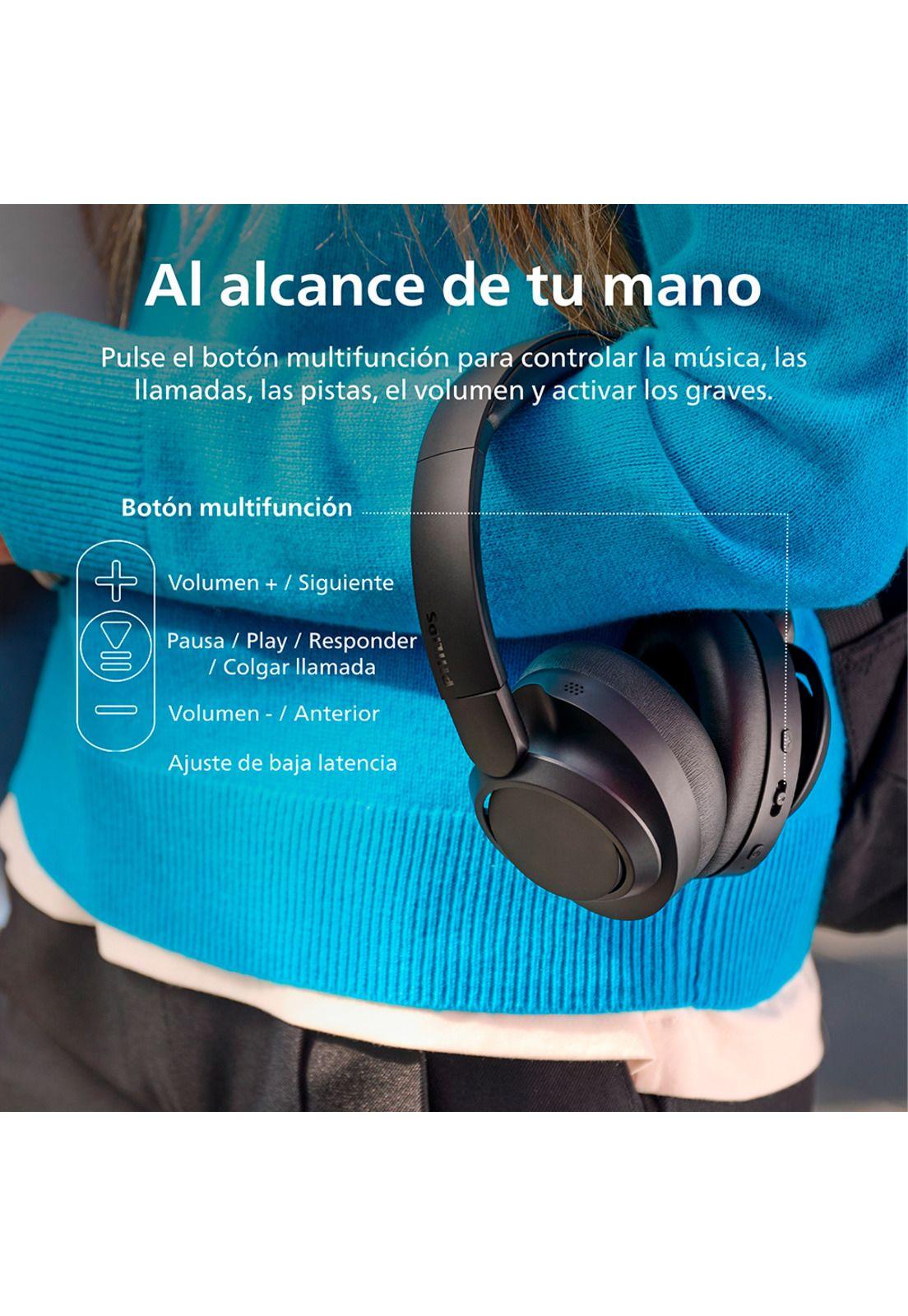 Audífonos Bluetooth Philips Noise Cancelling TAH6509 Headphones Negro-5