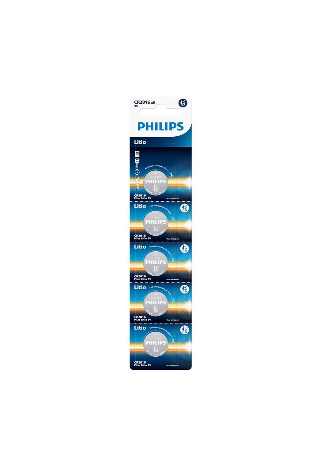 Pila de Litio CR2016 x5 Philips-3