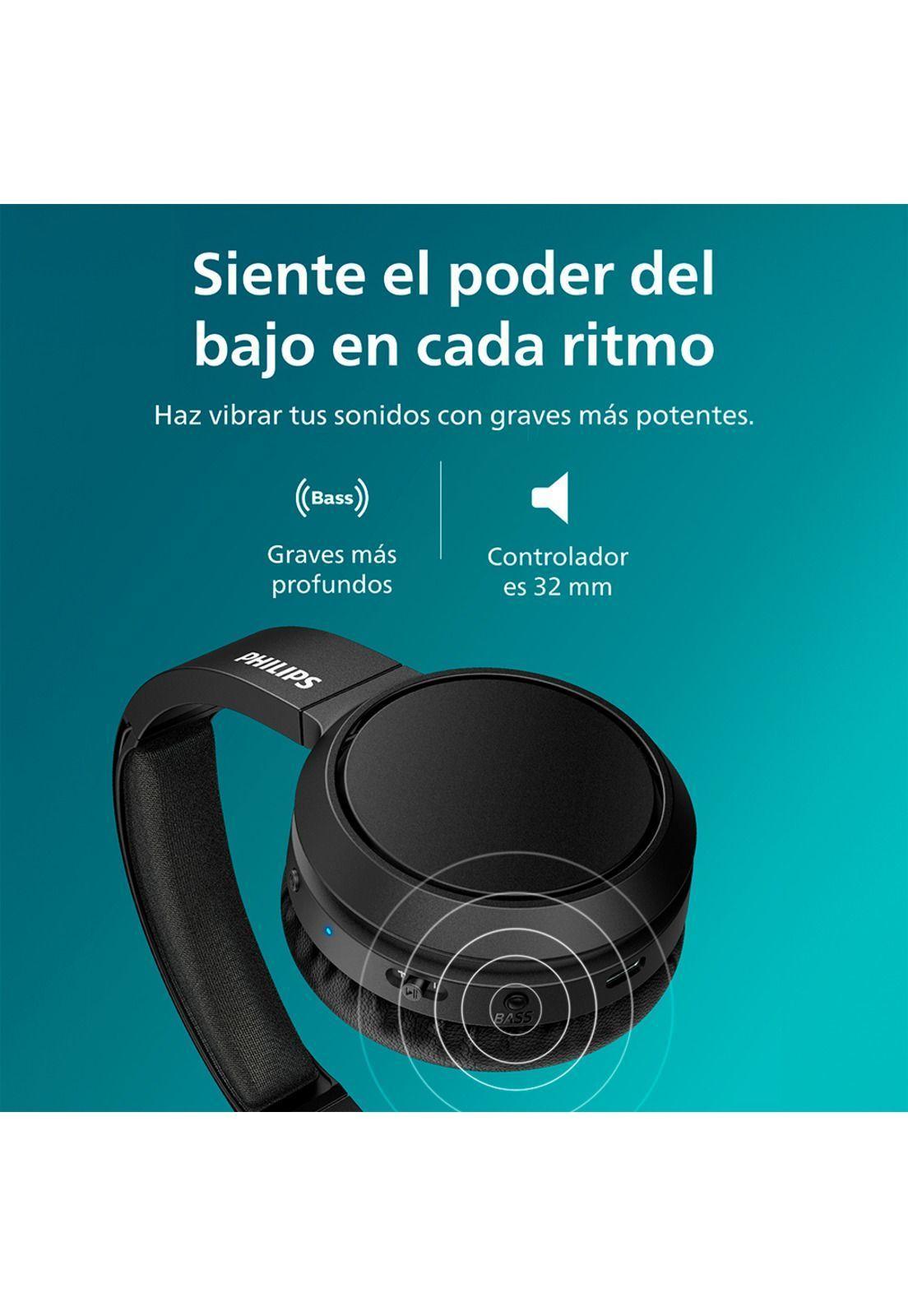 Audífonos Bluetooth Philips TAH4209 Headphones Negro-1