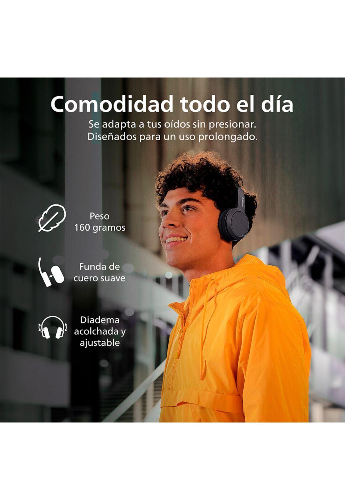 Audífonos Bluetooth Philips TAH4209 Headphones Negro-3
