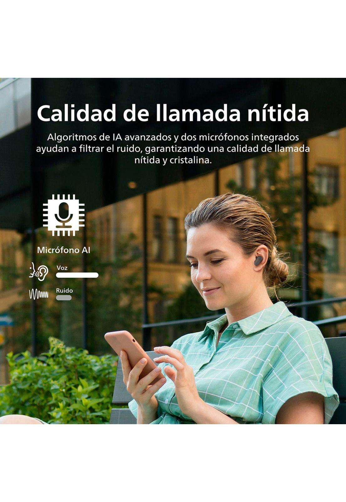 Audífonos Bluetooth Philips Noise Cancelling TAT3509 TWS Gris-2