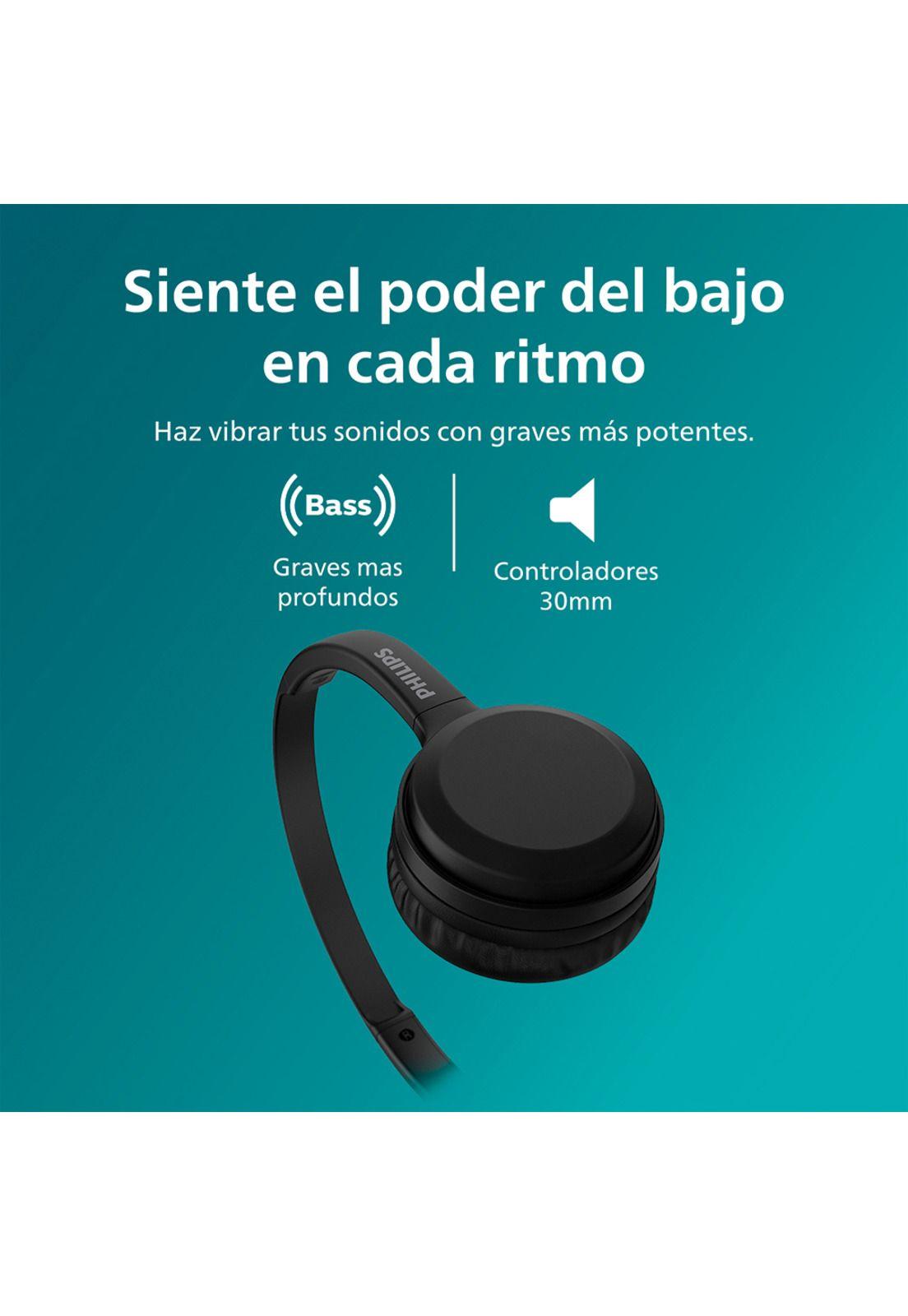 Audífonos Bluetooth Philips TAH1108 Headphone Negro-2