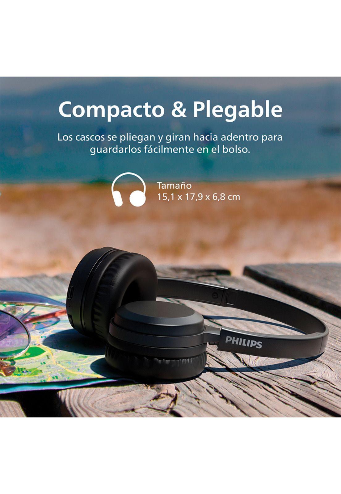 Audífonos Bluetooth Philips TAH1108 Headphone Negro-3