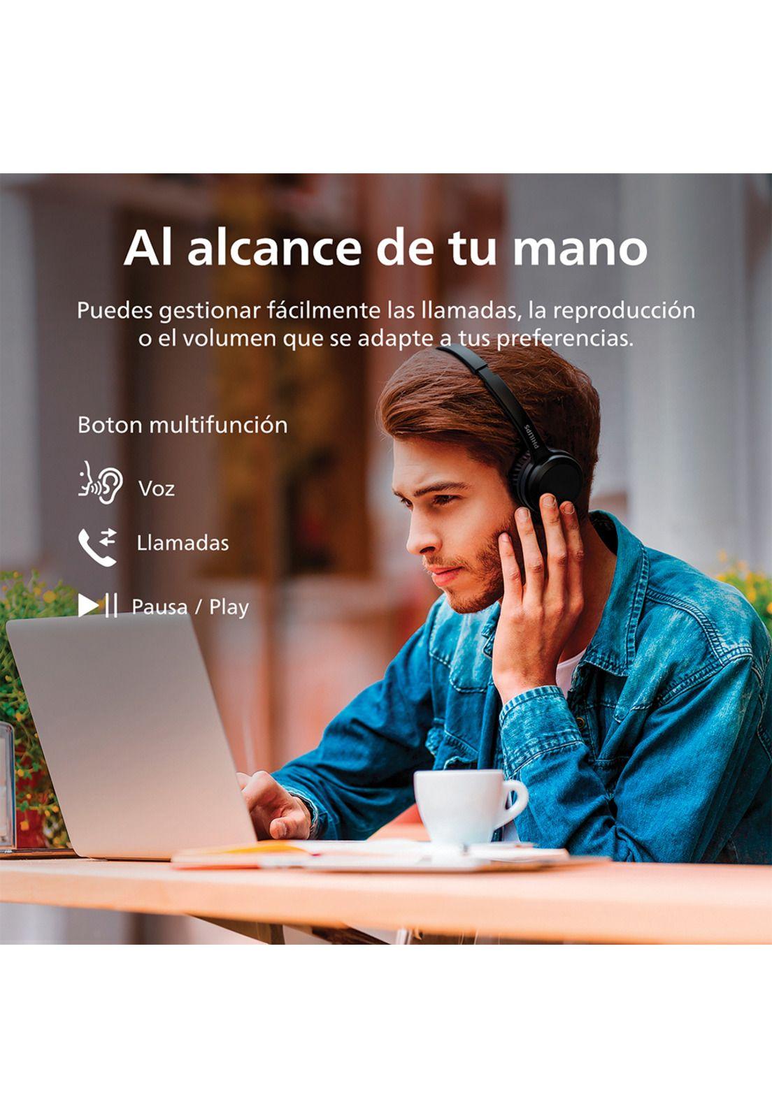 Audífonos Bluetooth Philips TAH1108 Headphone Negro-5