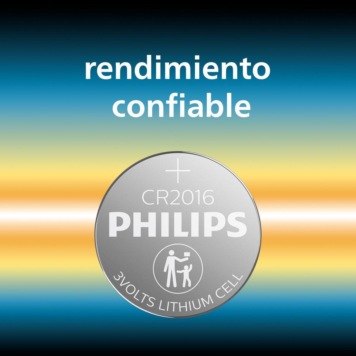 Pila de Botón CR2016 x 5 Philips-3