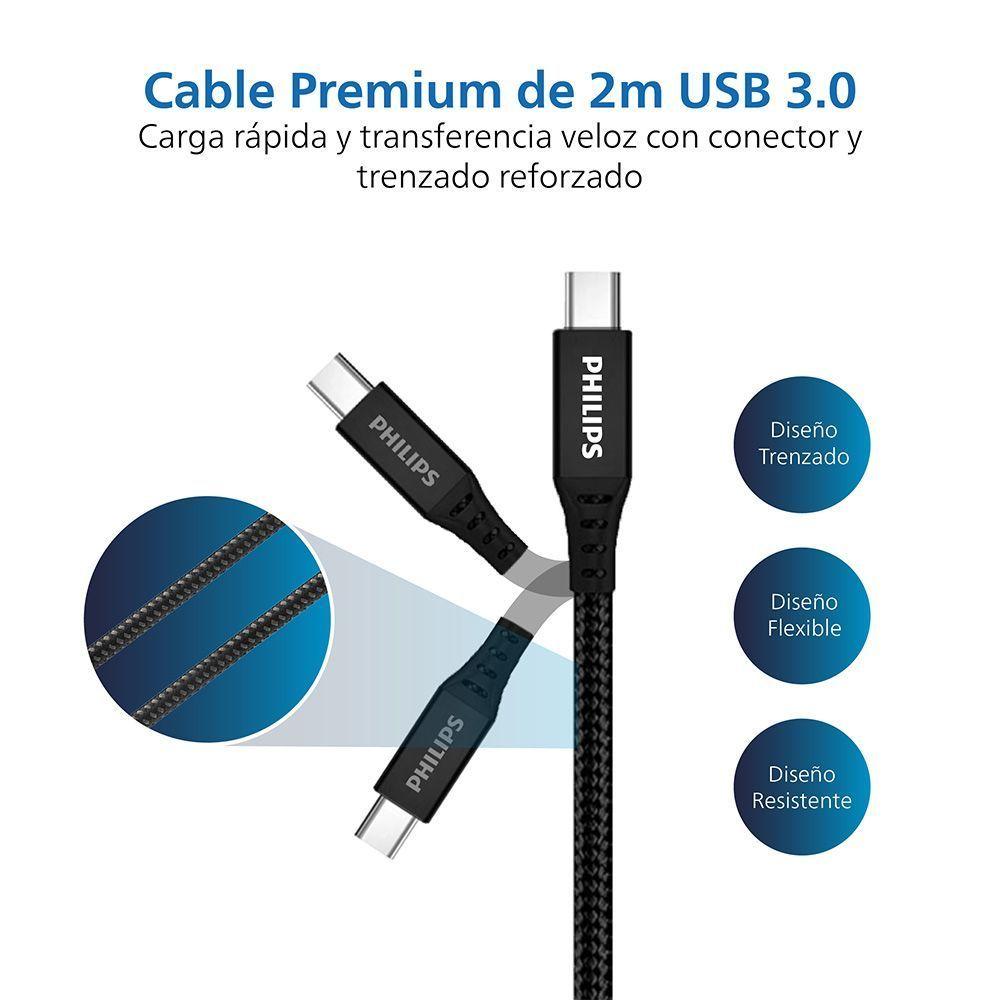 Cable Trenzado USB-C a USB-C Philips-2