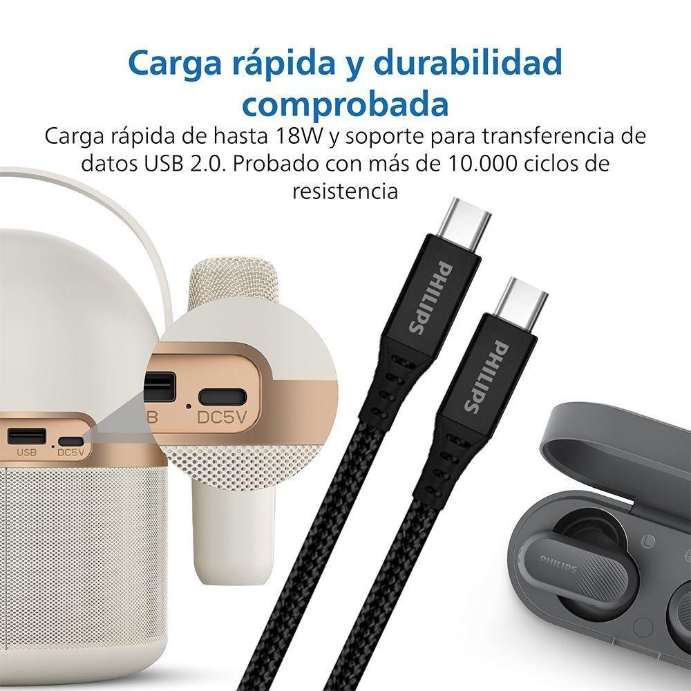 Cable Trenzado USB-C a USB-C Philips-4