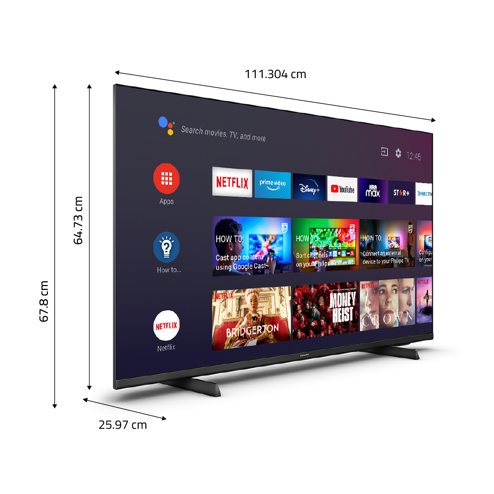 LED Philips 50” UHD 4K 50PUD7406 Android Smart TV-1