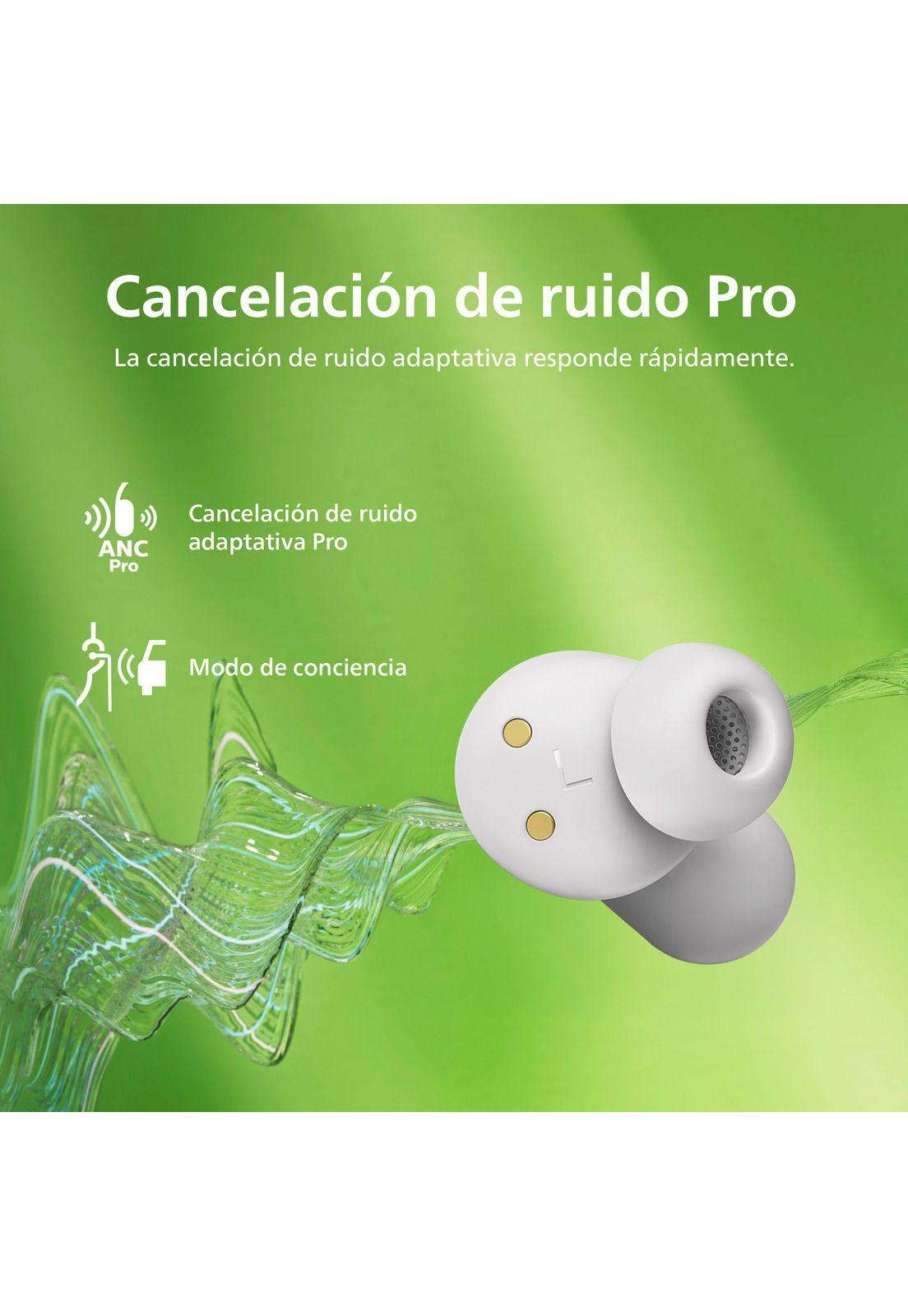 Audífonos Bluetooth Philips Noise Cancelling TAT3509 TWS Blanco-3