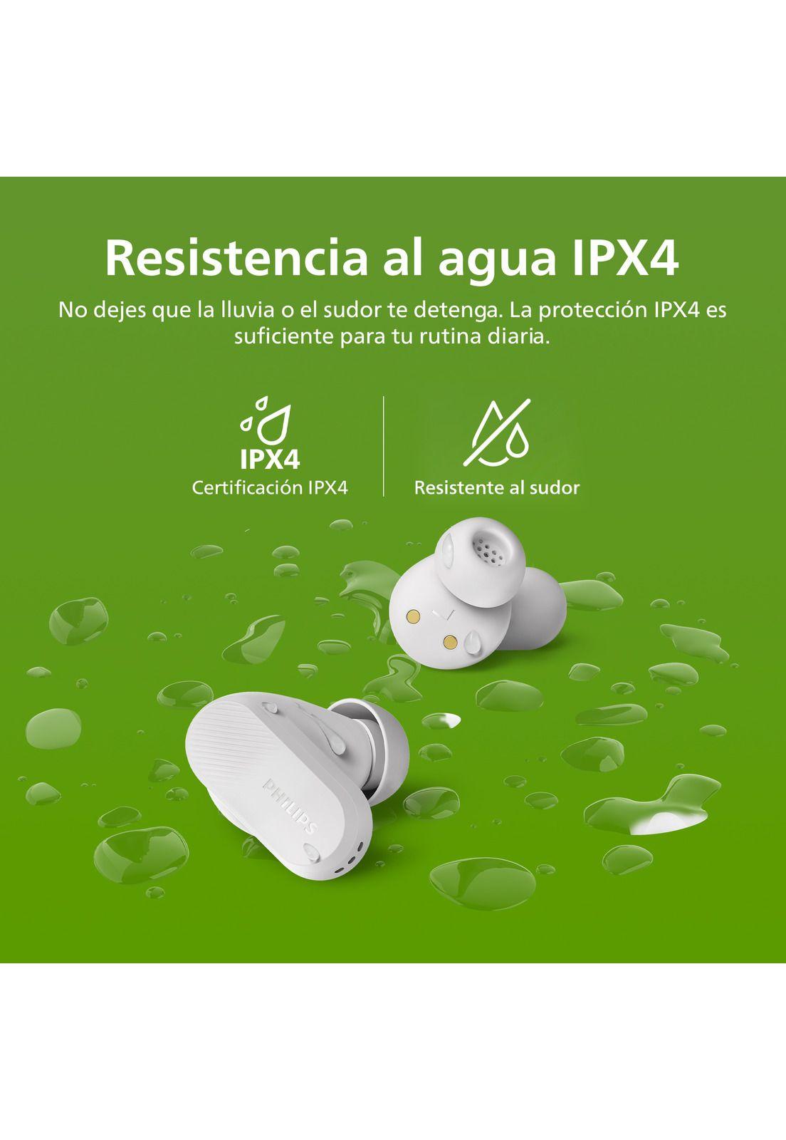 Audífonos Bluetooth Philips Noise Cancelling TAT3509 TWS Blanco-8