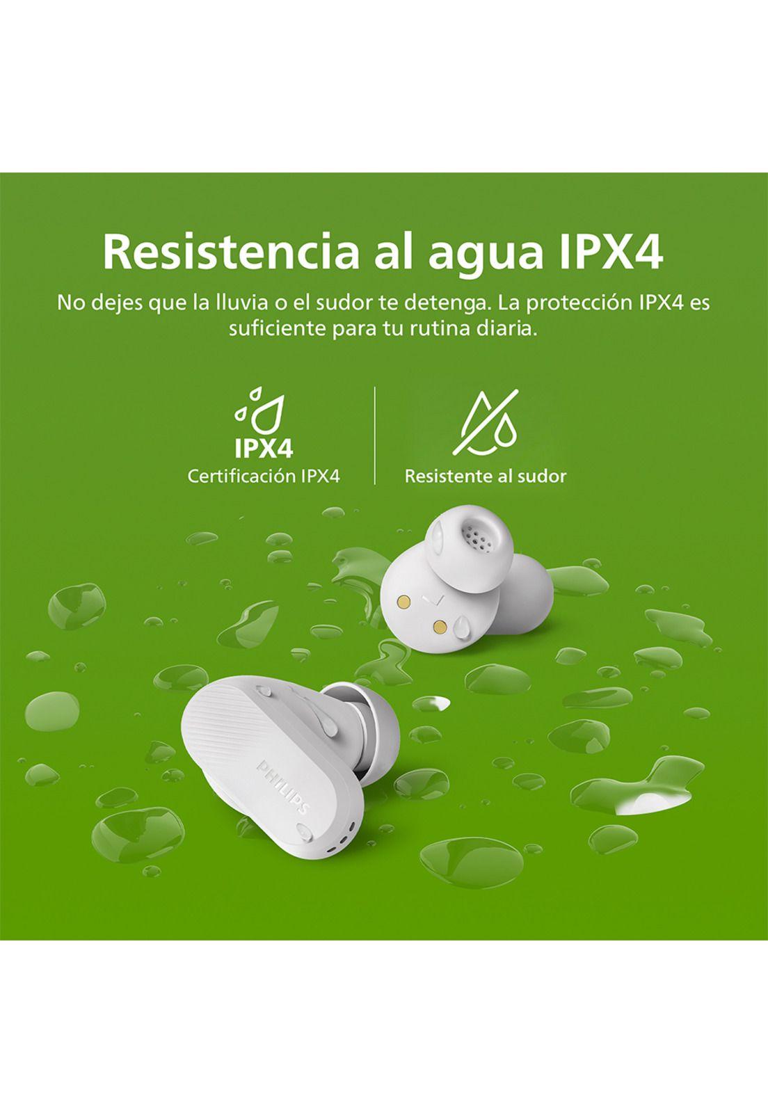 Audífonos Bluetooth Philips Noise Cancelling TAT3509 TWS Blanco-4