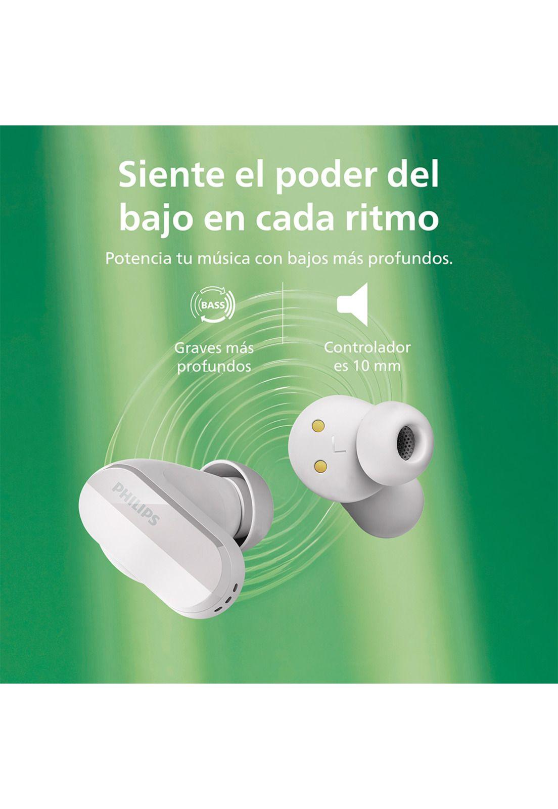 Audífonos Bluetooth Philips Noise Cancelling TAT3508 Blanco-4