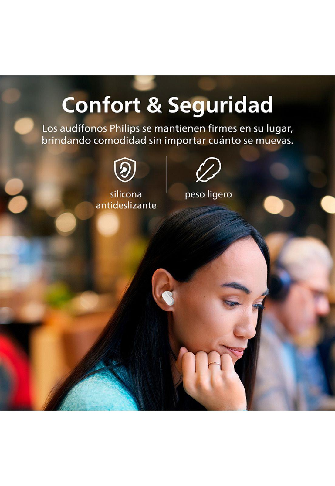 Audífonos Bluetooth Philips Noise Cancelling TAT3508 Blanco-5