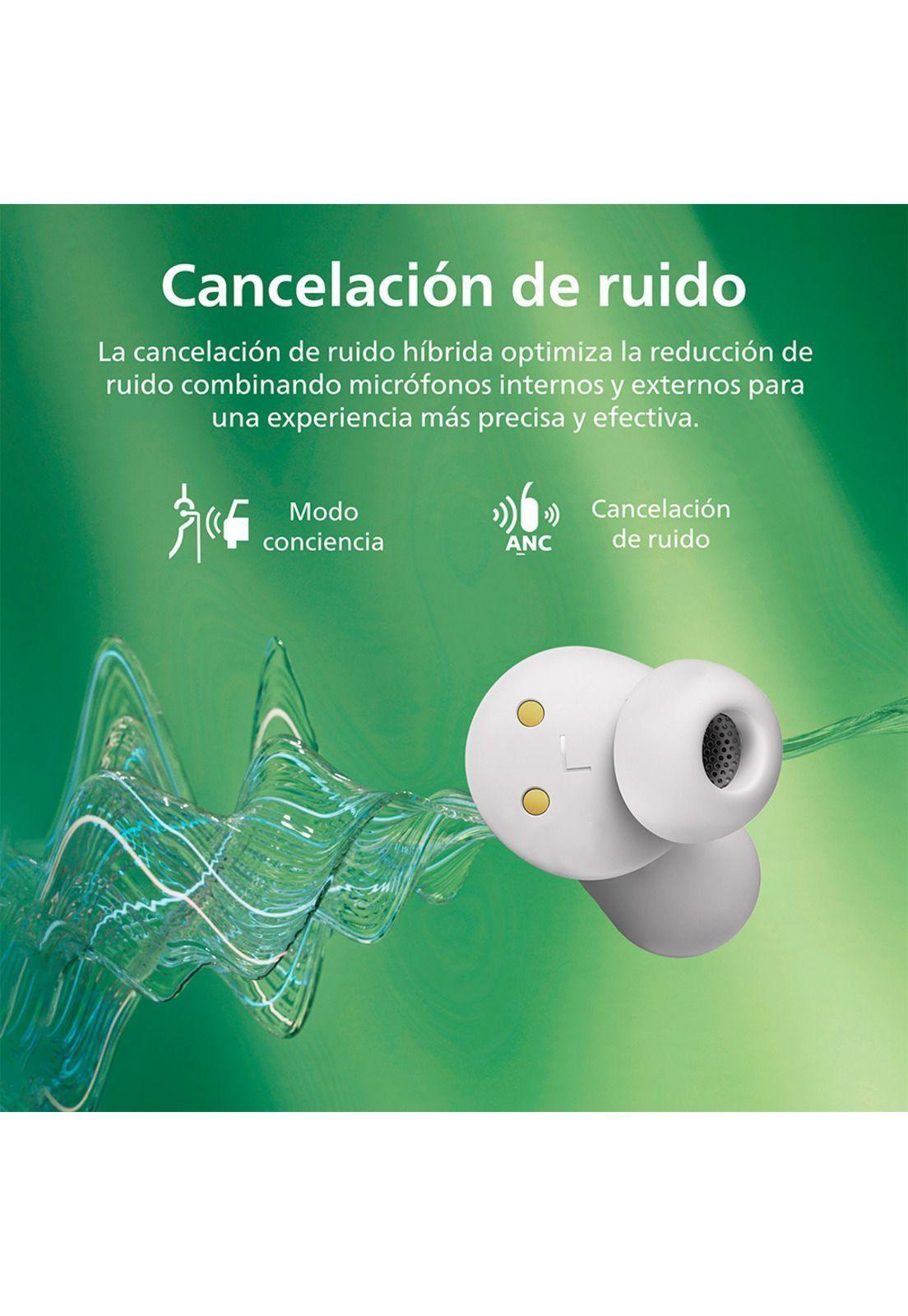 Audífonos Bluetooth Philips Noise Cancelling TAT3508 Blanco-2