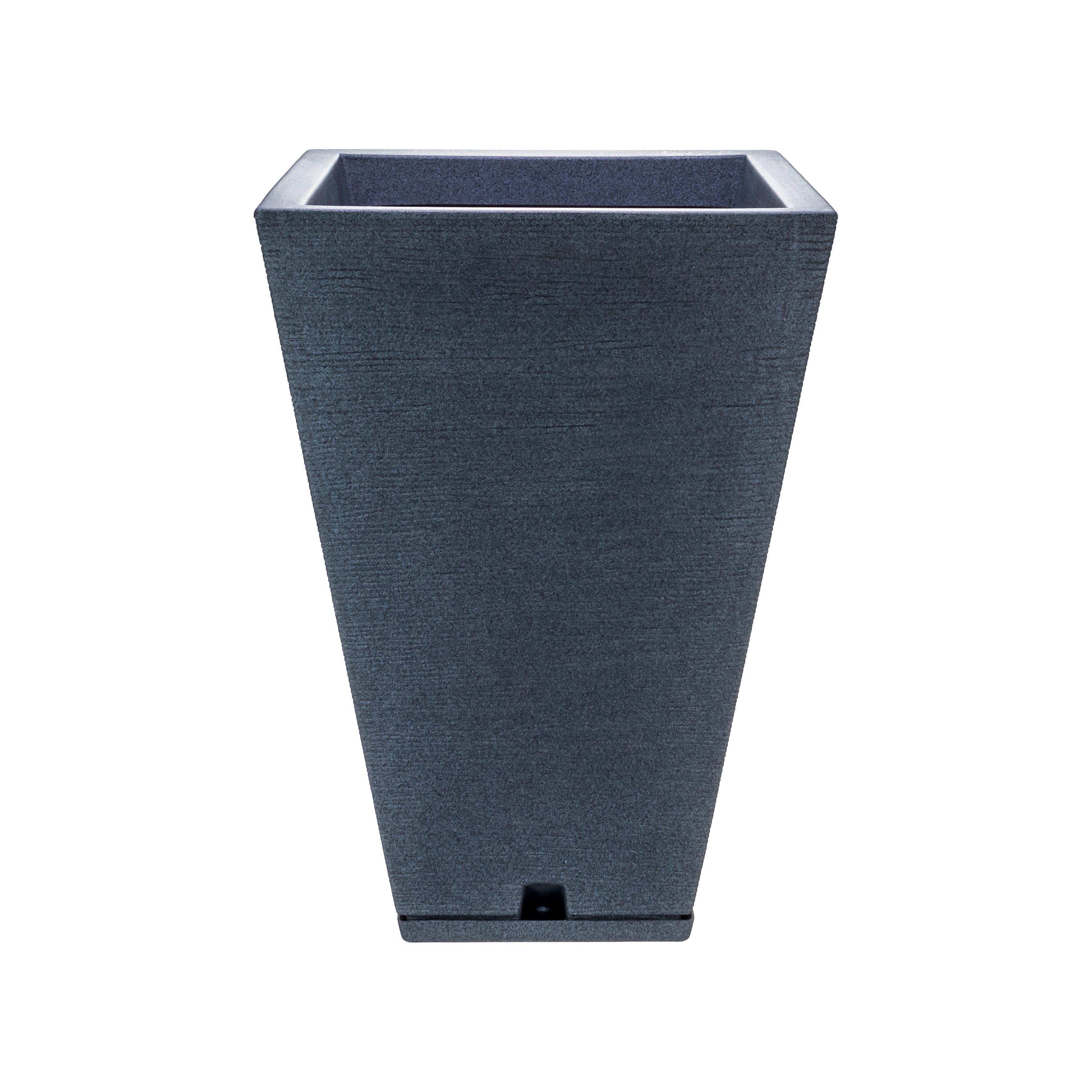 MACETERO FLORIDIS ZURIQUE GRAFITO 55CM CON PLATO-2