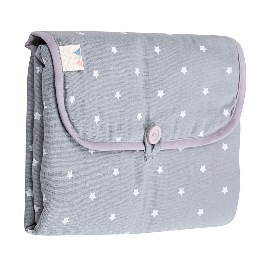 Mudador Portátil Lino Gris-0