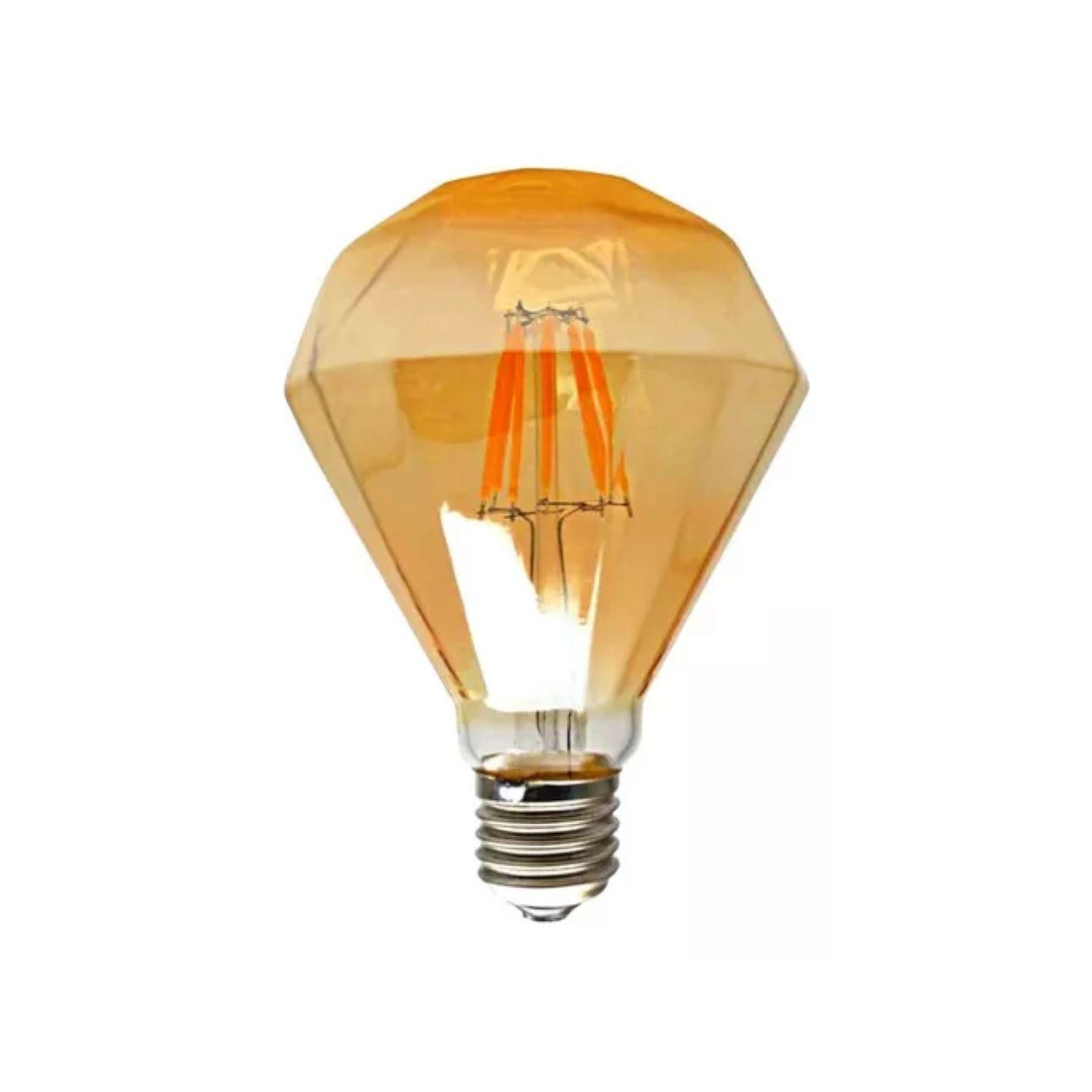 Ampolleta Led Vintage Diamante Retro G95 4w Ámbar 2700k-0