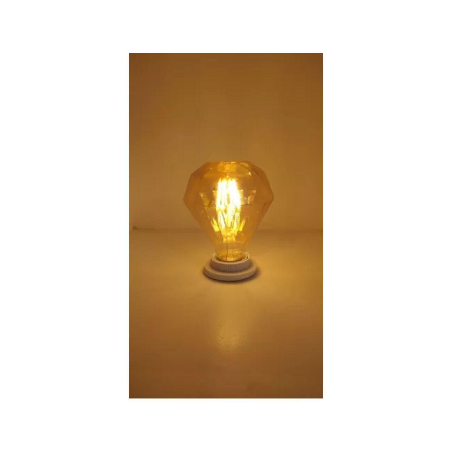 Ampolleta Led Vintage Diamante Retro G95 4w Ámbar 2700k-3