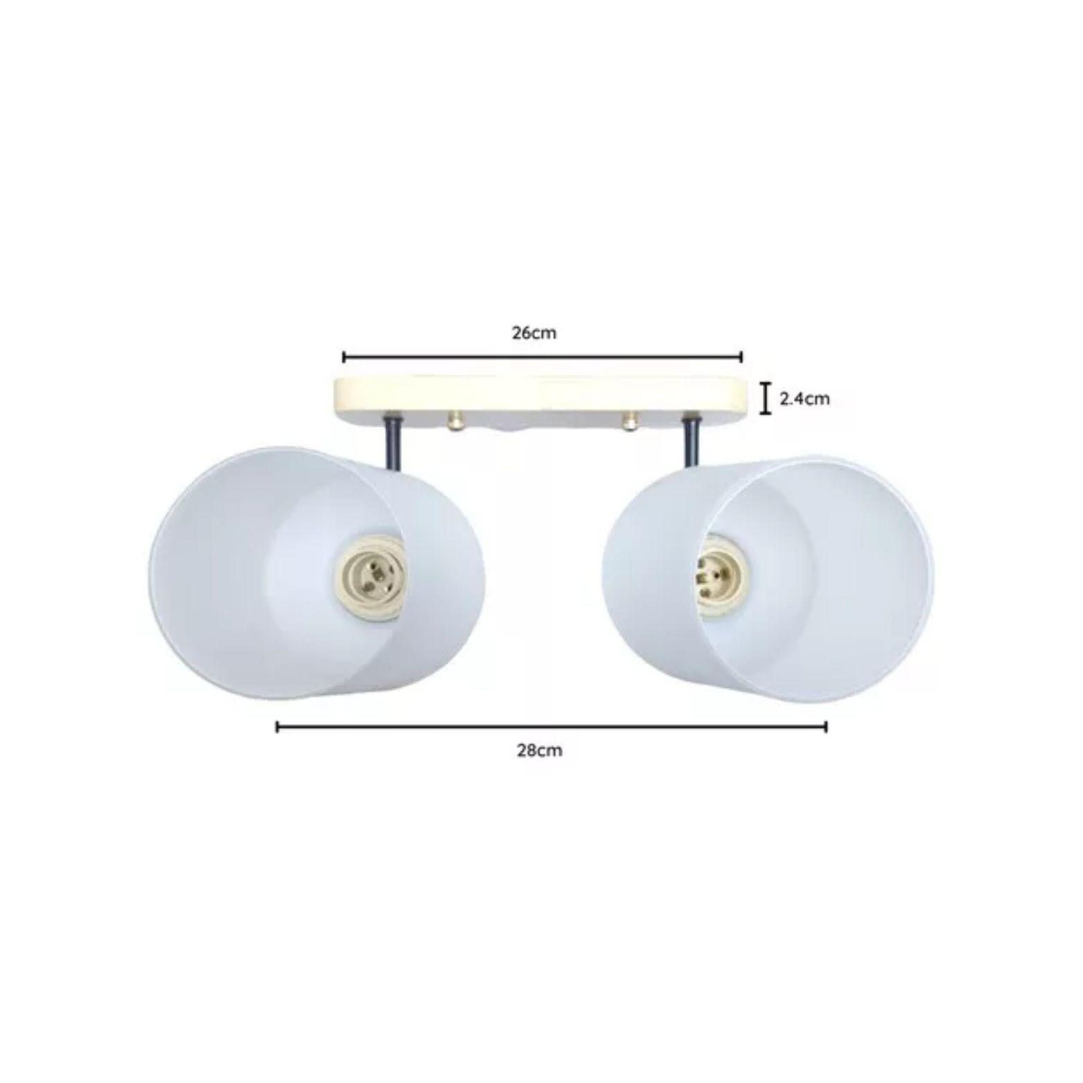 Lampara Aplique Doble Porta Ampolleta E27 Madera Decorativo-3