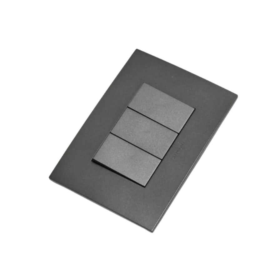 Interruptor Triple Encendido Apagado Stanford (9/32) 220v 10a Sec Grafito-1