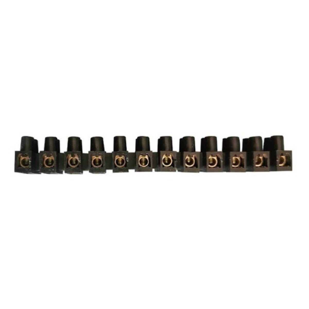 Regleta De Conexión Plástica 6mm 12 Polos Pack 10 Unidades-1