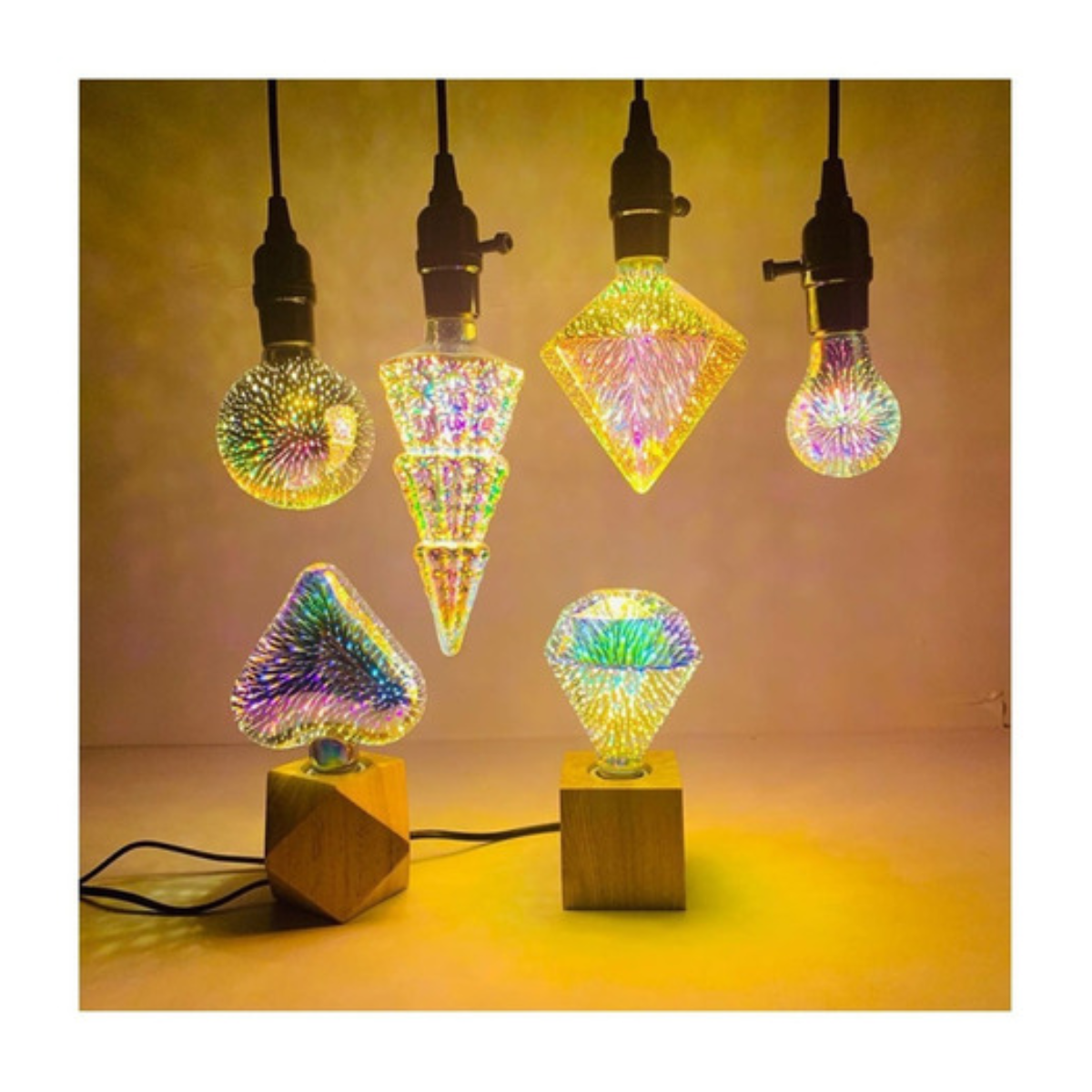 Ampolleta Led 3w Rgb Diseño Arbolnavideño Decorativo Colores-4