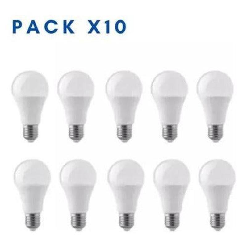 Pack 10 Ampolletas LED Base Rosca Normal E27 15W SEC Blanco cálido-1