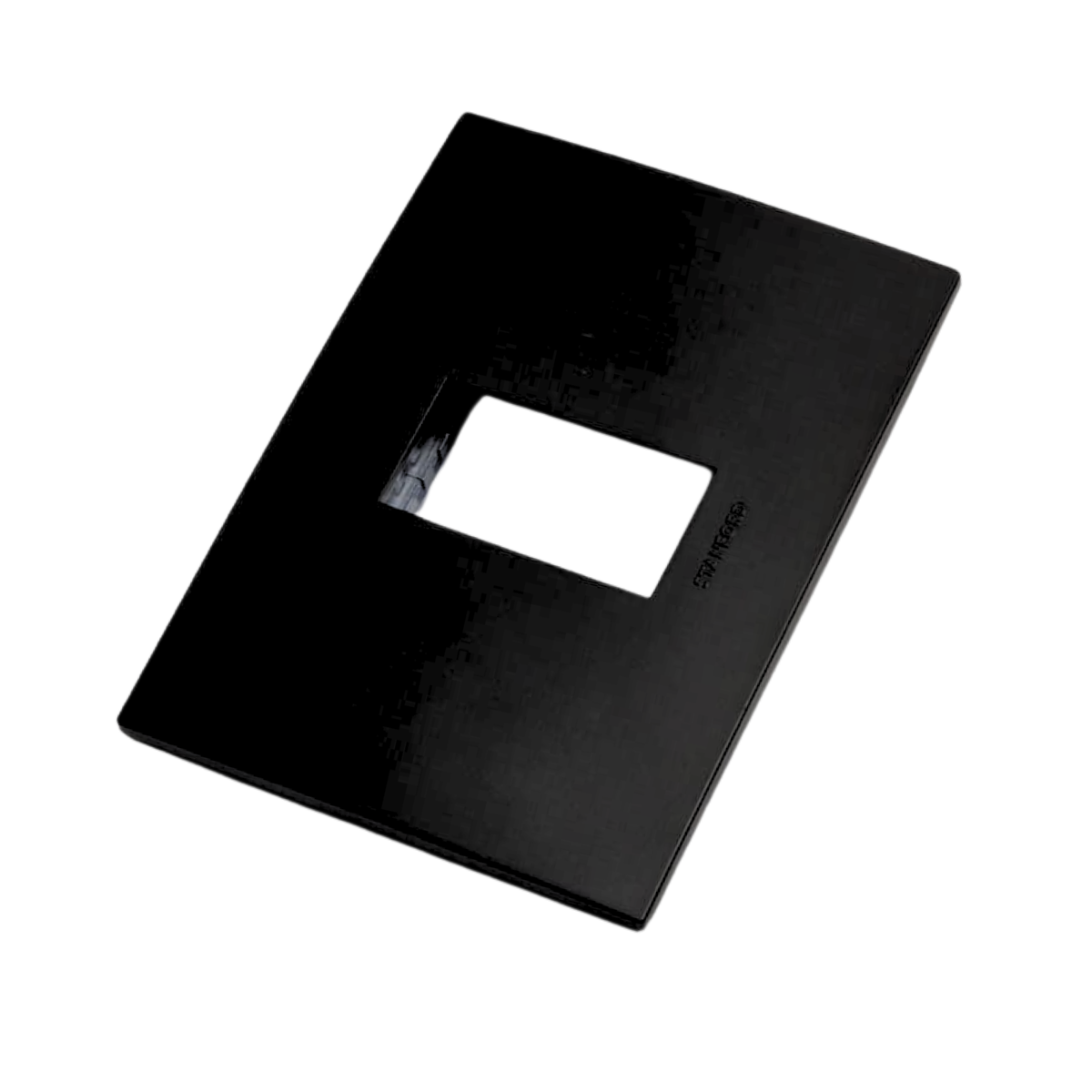 Placa Simple Con Soporte Stanford Negro-1