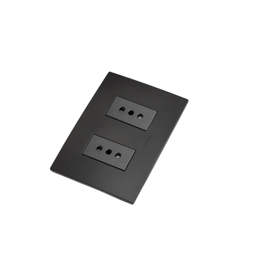 Enchufe Tomacorriente Doble 10a 250v Certificado Sec Stanford Grafito-1
