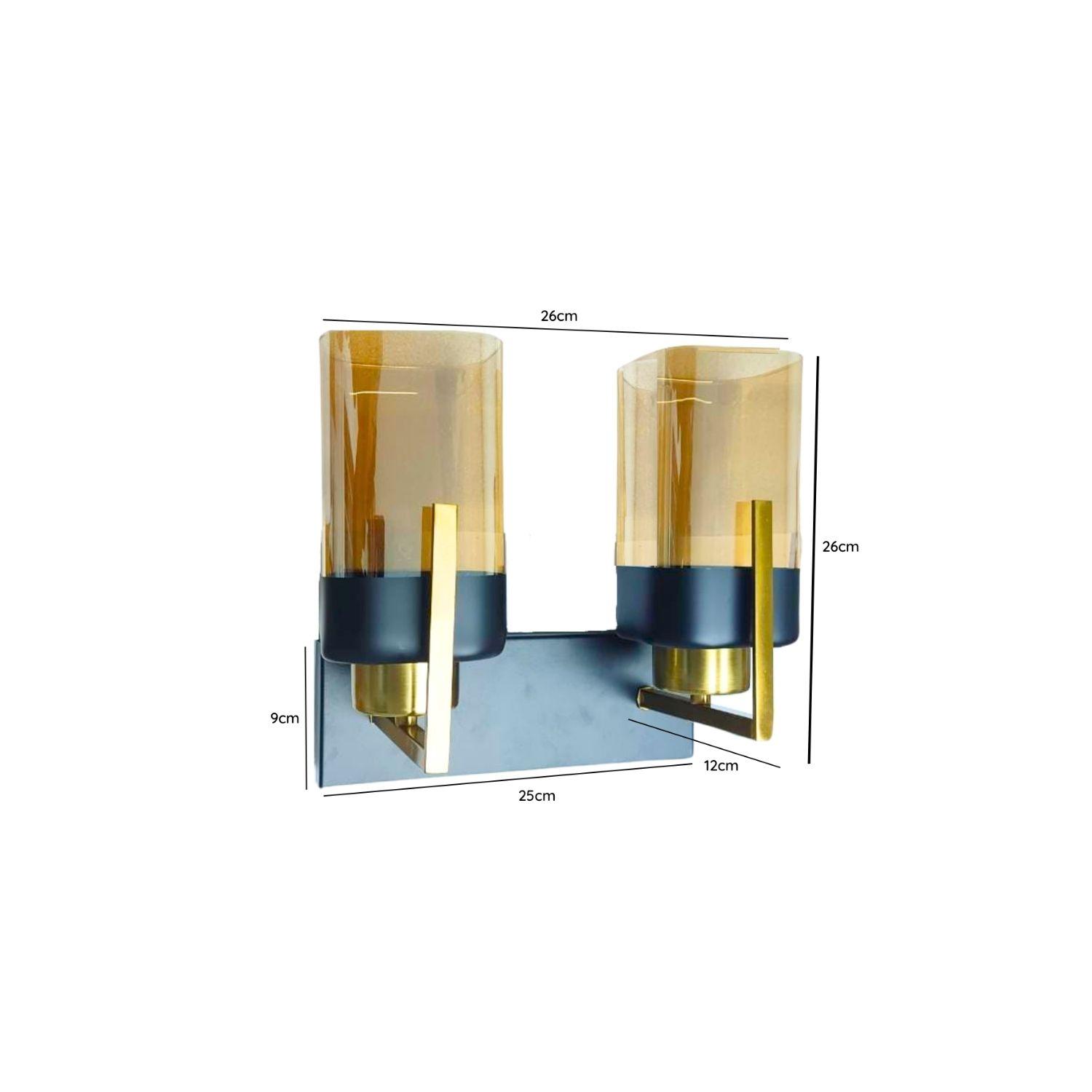 PACK 2 LAMPARA APLIQUE PORTA AMPOLLETA E27 LESATH DOBLE KONNERGIE DEUS-4