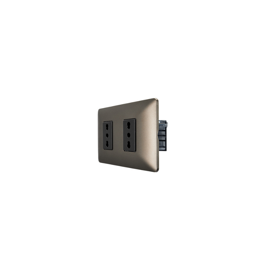 Enchufe Tomacorriente Doble Bipaso 10/16 220v Sec Stanford Café-2