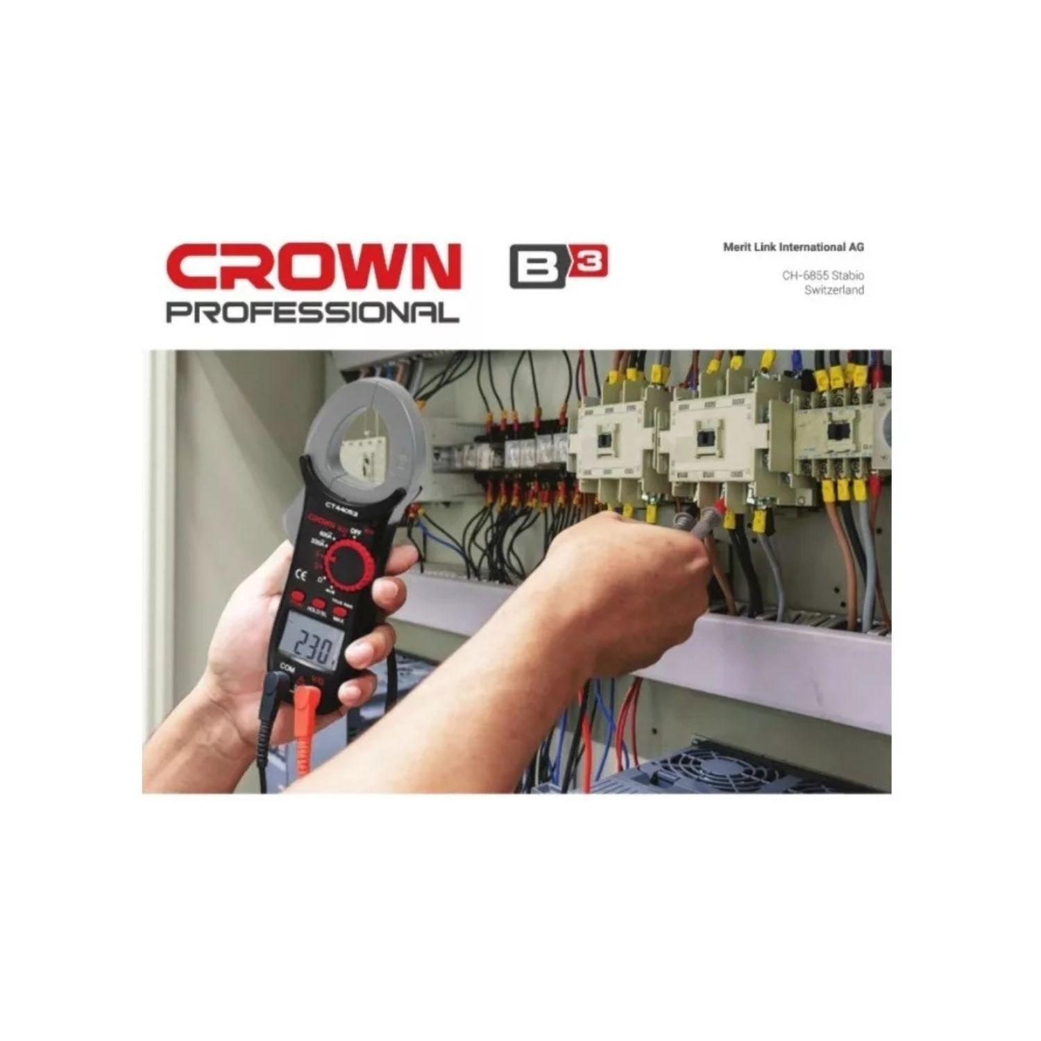 Pinza Amperimetrica Tester Multimetro Tenaza 600v Crown-7