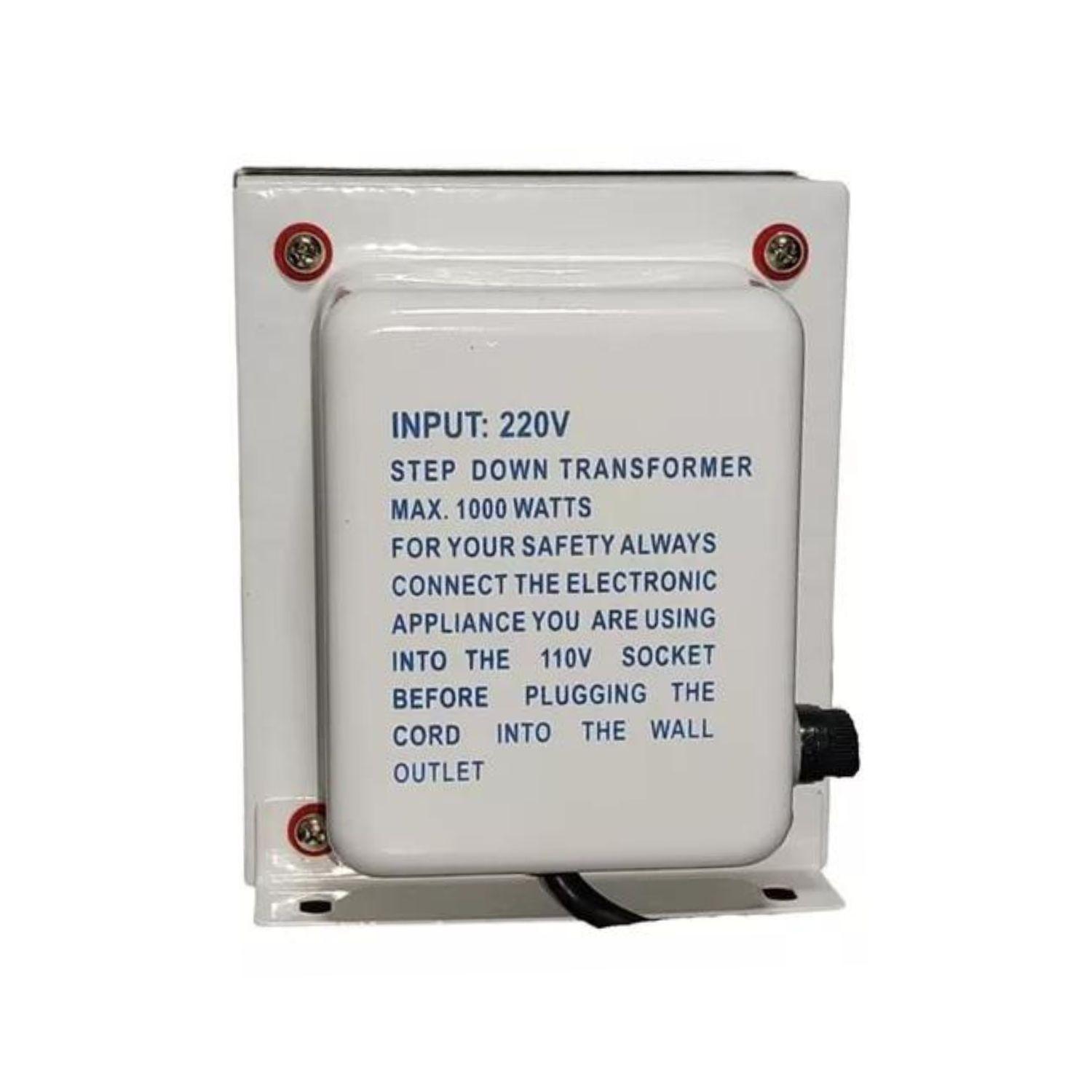 Auto Transformador Corriente 220v A 110v 1000 Watts + Tierra-3