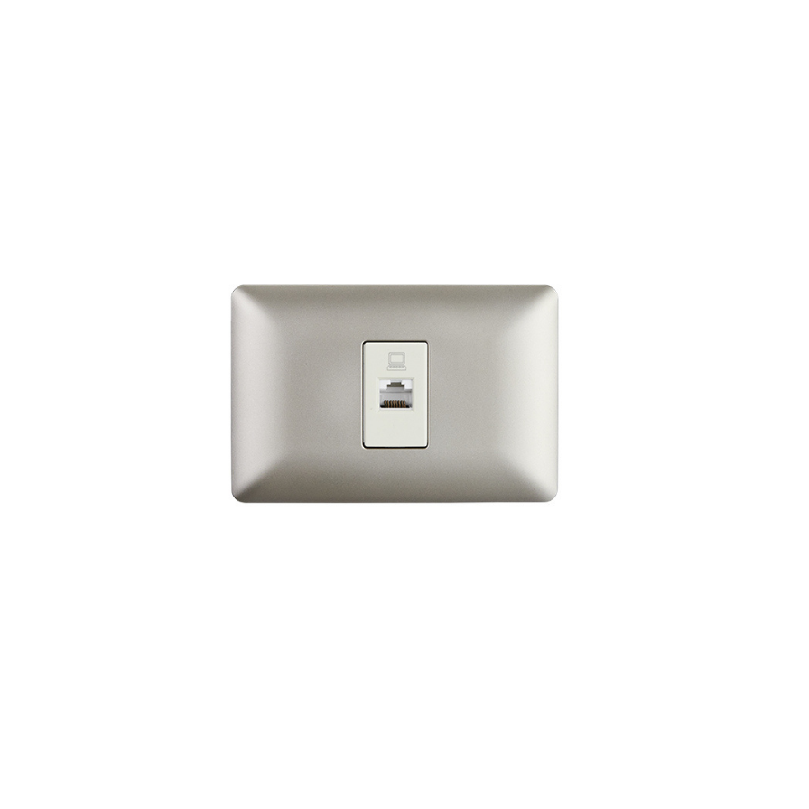 Toma Rrj45 Ethernet Red Internet Oficina Hogar Stanford Champagne-0