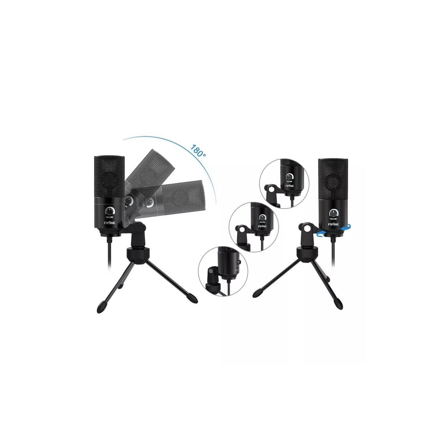 Micrófono de condensador Fifine PC XBOX PS5 MAC USB K669B-5